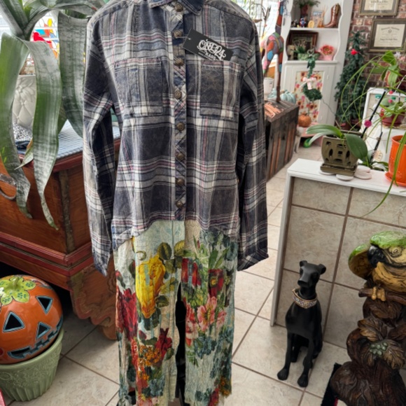 Custom One Off plaid Shirt Dress Size XL - Picture 6 of 6